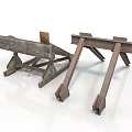 Old Rusty Train Metal Frame Parts With Vintage Industrial Rustic Look