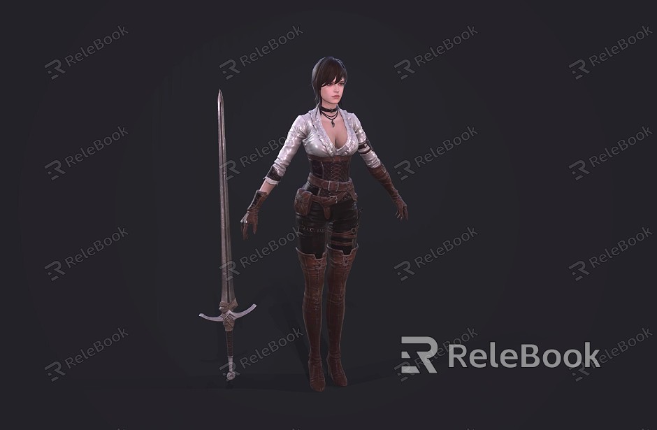 female warrior female swordsman female assassin model