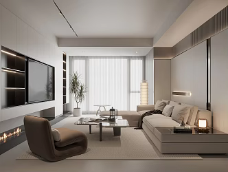 modern living room 3d model