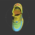 Vibrant High Top Basketball Shoes With Colorful Mesh Upper And Multicolor Design Details