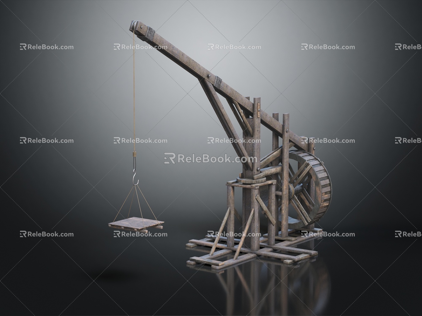 Modern Crane Vintage Crane Vintage Crane Medieval Crane 3d model