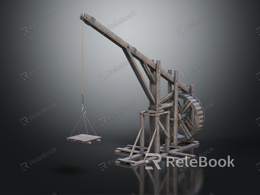 Modern Crane Vintage Crane Vintage Crane Medieval Crane model