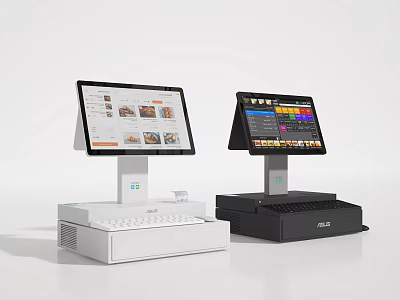 Modern cash register cash register screen cash register screen 3d model