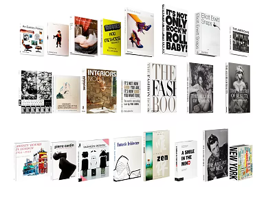 Diverse Books and Magazines Collection With Colorful Covers Themes and Art Designs 3d model