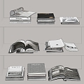 Modern Books and Magazines 3d model