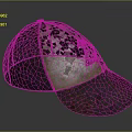 Stylish Purple And Beige Baseball Cap With Letter D Textured Decorative Design