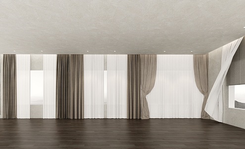 Modern Curtains 3d model