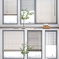 Modern venetian blinds shutter combination 3d model