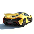 Yellow Sports Car With Sleek Design Black Accents And Aerodynamic Body