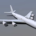 White Military Fighter Jet With Four Engines And Long Wings Design