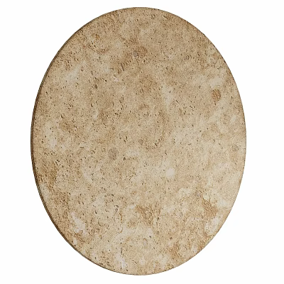 Round Beige Wall Lamp With Natural Stone Rough Texture For Modern Home Decor 3d model