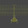 Green Industrial Radar Equipment Featuring Large Antenna Array On Vehicle Mounted Support Structure 3d model