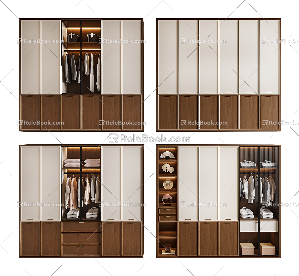 Antique wardrobe to top-style multi-functional wardrobe 3d model