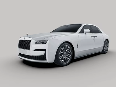 Stylish White Modern Luxury Sedan With Sleek Exterior Design And Alloy Wheels 3d model