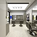 Stylish Minimalist Hair Salon Interior Design With Comfortable Styling Chairs Large Mirrors And Storage Cabinets