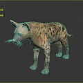 Realistic Spotted Hyena Game Movie Character 3D Model with Detailed Fur and Lifelike Features