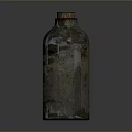 Vintage Glass Bottle For Daily Use With Rustic Design And Textured Surface