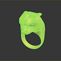 Golden Panther Head Shaped Fashion Ring As Stylish Jewelry Accessory Piece
