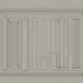 Roman Columns Collection Featuring Various Decorative Styles And Architectural Details Displayed 3d model