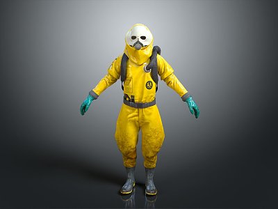 Protective Clothing Biochemical Clothing Protective Clothing Tooling Male Tooling Work Clothing Repairman Clothing Repair Clothing 3d model