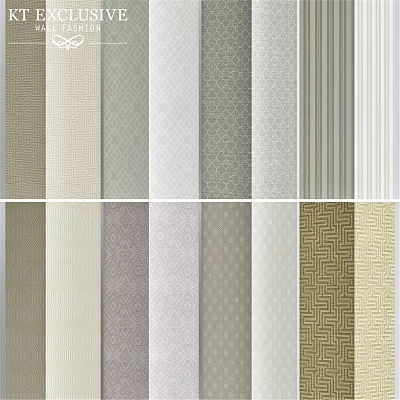 Decorative Components Showcasing Various Textured Patterns In Neutral Tones With Striped And Geometric Designs 3d model