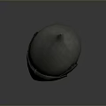 Worn Medieval Weapon Helmet Featuring Spiked Top Metal Surface and Face Protection Guard