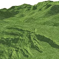 Natural Garden Landscape With Rolling Hills And Lush Green Grass