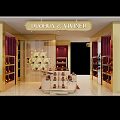 Elegant DUOHUA VIVINER Store Interior With Purple Walls Golden Decorations And Shoe Displays