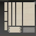Building Components Featuring Beige Brick And Light Gray Textured Wall Structures