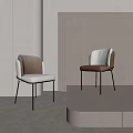 Modern Minimalist Accent Chairs With Two Tone Leather Upholstery And Metal Legs For Indoor Living Space