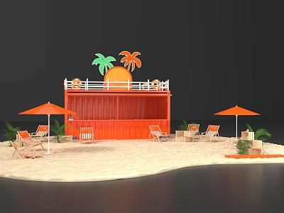 Hyundai Meichen Beach Pin Point 3d model