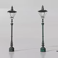 Essential Urban Public Facilities With Street Lamps And Utility Poles