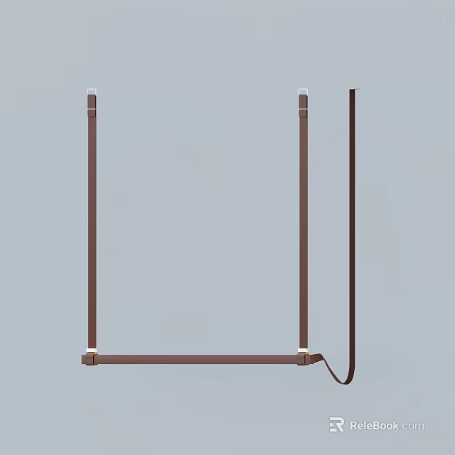 Modern Minimalist Chandelier With Vertical Horizontal Metal Bars And Simple Structure 3d model 