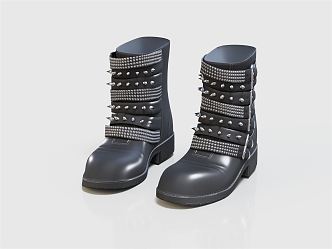 Modern Boots Medium Boots 3d model