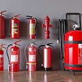 Fire Extinguisher Fire fighting equipment Cart type fire extinguisher 3d model