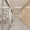 Modern Hospital Outpatient Ward Interior With Medical Beds And Equipment