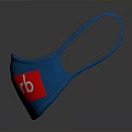 Blue Protective Face Mask Featuring Red Superb Text For Daily Use