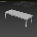 Transparent Glass Dining Table With Four Slim Legs And Modern Minimalist Design
