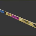 Beige Balustrade Models Featuring Columns Smooth Handrails And Reflections On Gray Background