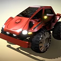 Red Off Road Concept Car With Large Tires And Modern Design Features