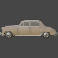Classic Vintage Car With Weathered Brown Exterior And Retro Sedan Design