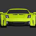 Yellow 3D Rendered Sports Car With Sleek Design Black Windows Alloy Wheels And Reflective Surface