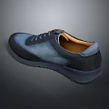 Blue And Black Casual Shoes With Lace Up Design And Comfortable Rubber Sole