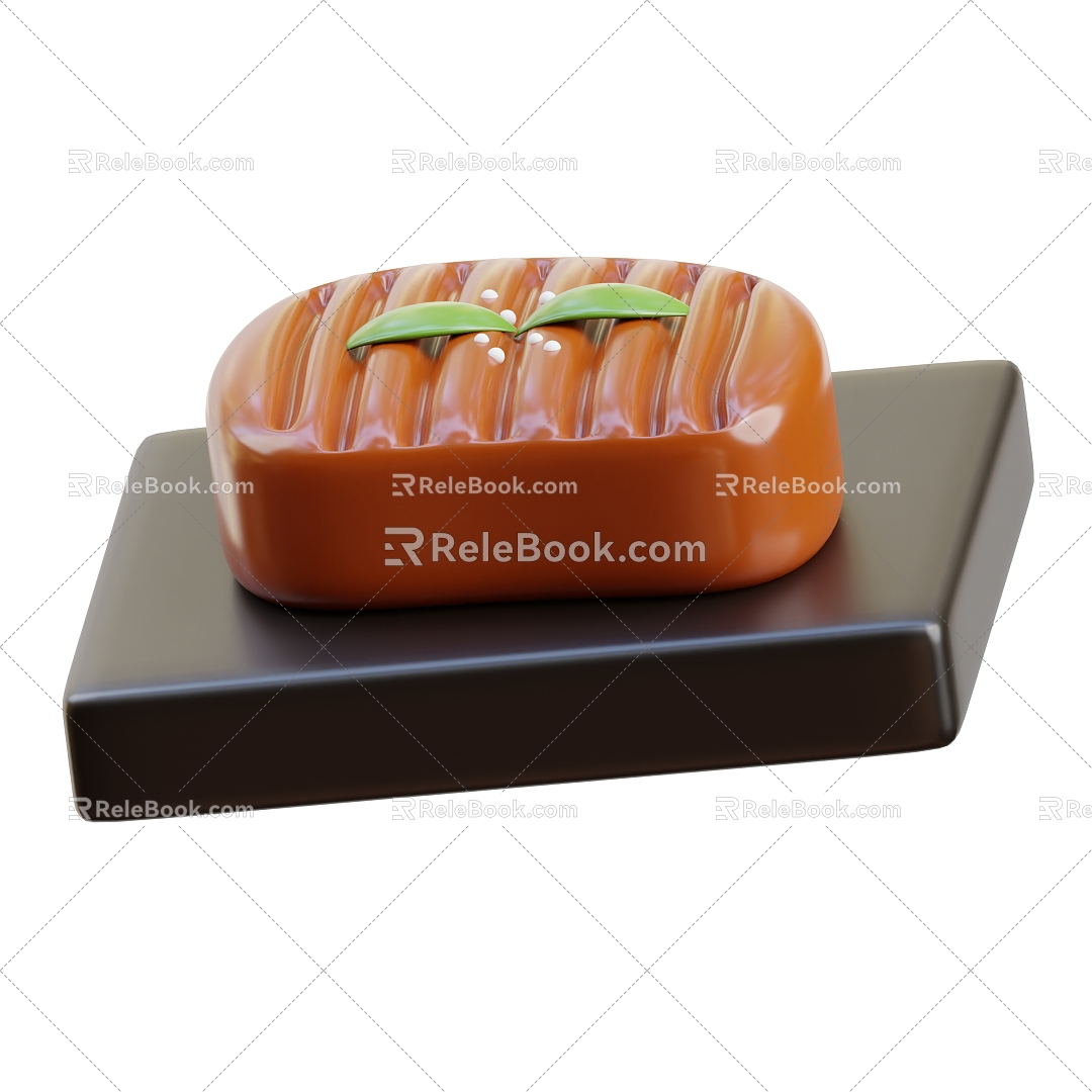 Modern Steak Cartoon Steak Food Cartoon Food 3d model