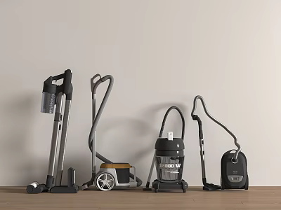 Smart Home Vacuum Cleaners With Various Models And Modern Designs 3d model