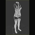 Sexy Black Strappy Bodysuit With Cutout Details And Lace Stockings For Intimate Wear