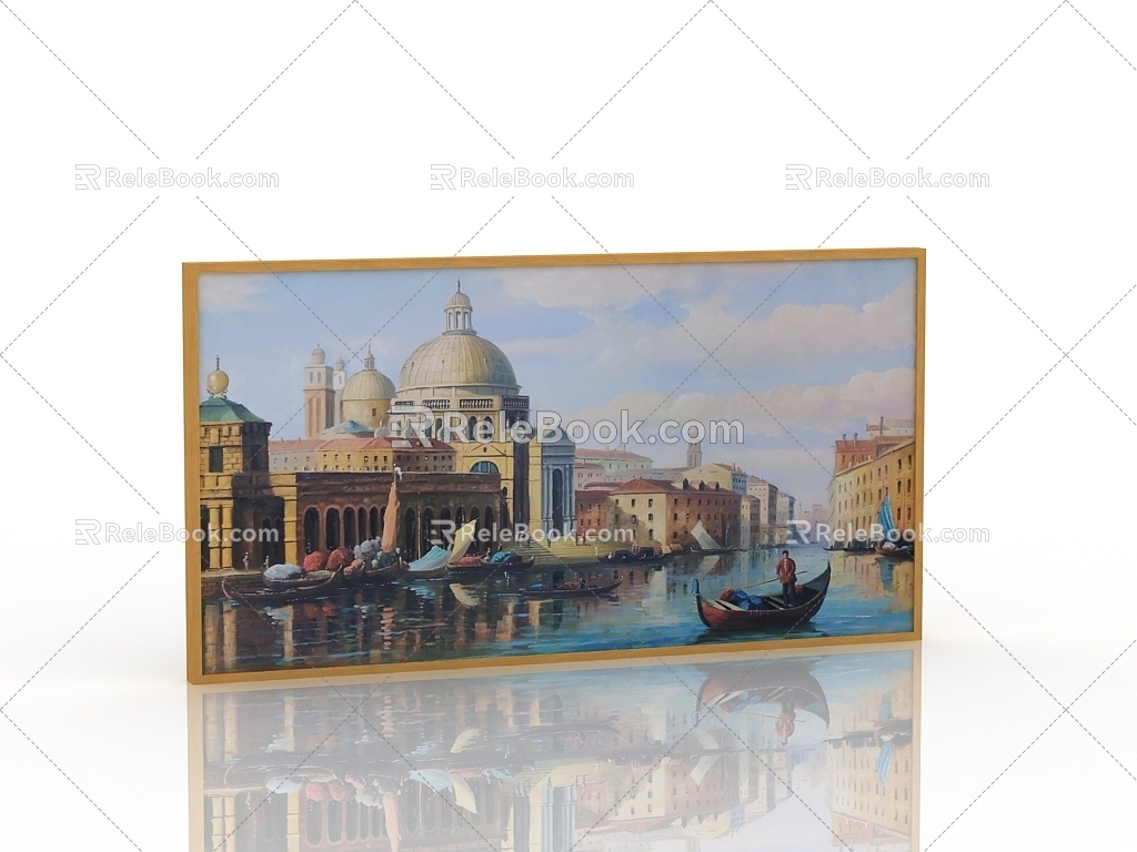 Jane European Mural Painting Oil Painting 3d model