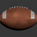 American Football Sports Equipment With Brown Leather Surface White Laces And Stripes Design