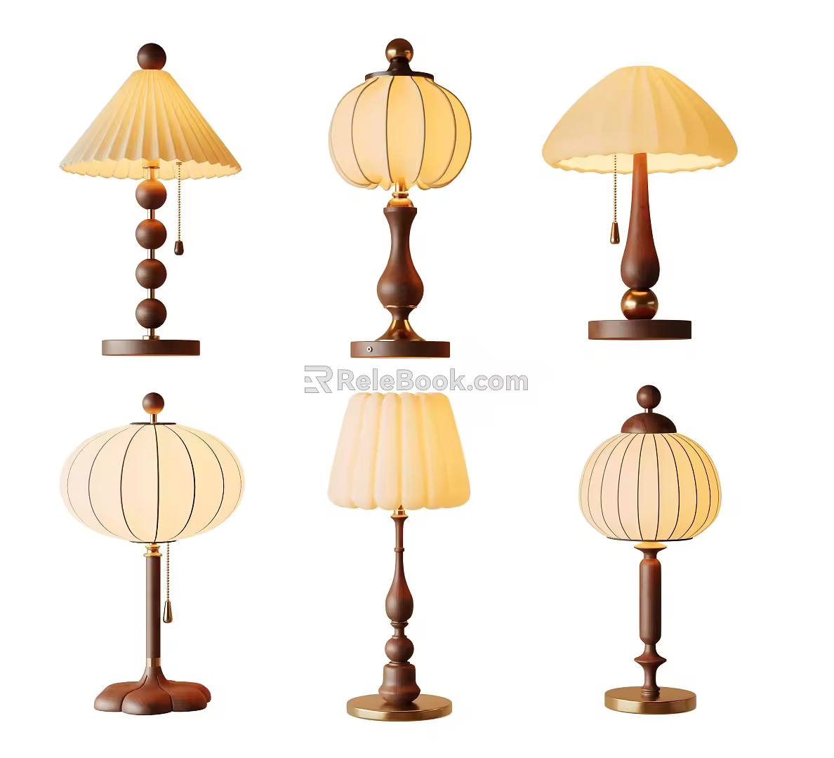 Modern Middle Style Table Lamp 3d model