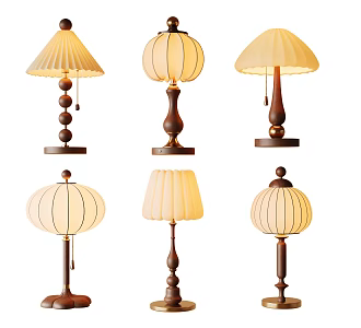Modern Middle Style Table Lamp 3d model